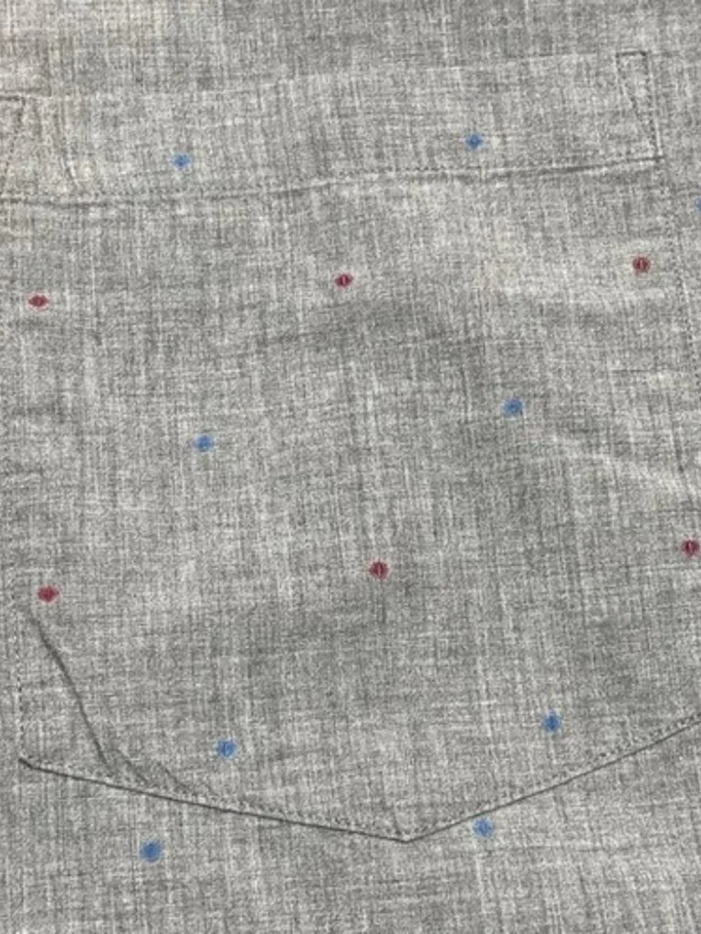 Banana Republic Dress Shirt Men's XL Grey Confetti Soft Wash Standard‎ Fit EUC